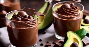 chocolate mousse with avocado and cocoa